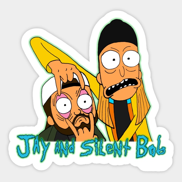 Jay and Silent Bob Sticker by wyattd